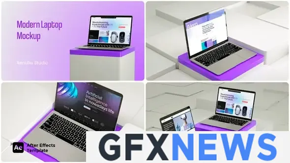 Modern Laptop Website Mockup 57861683