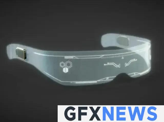 Futuristic Cyberpunk Sci Fi Glasses - 3D Model