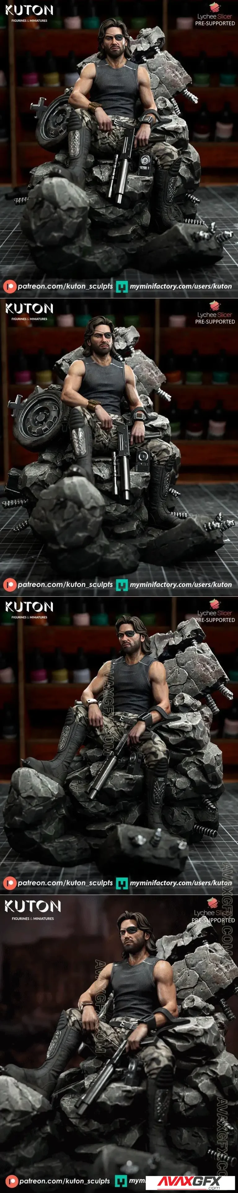 Kuton Figurines - Snake Plissken - STL 3D Model