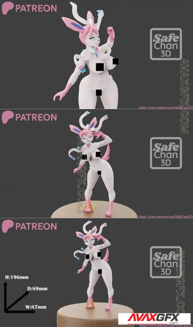 Sylveon Type 2 - STL 3D Model