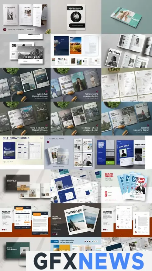 24 Indesign Templates Bundle 2 2025