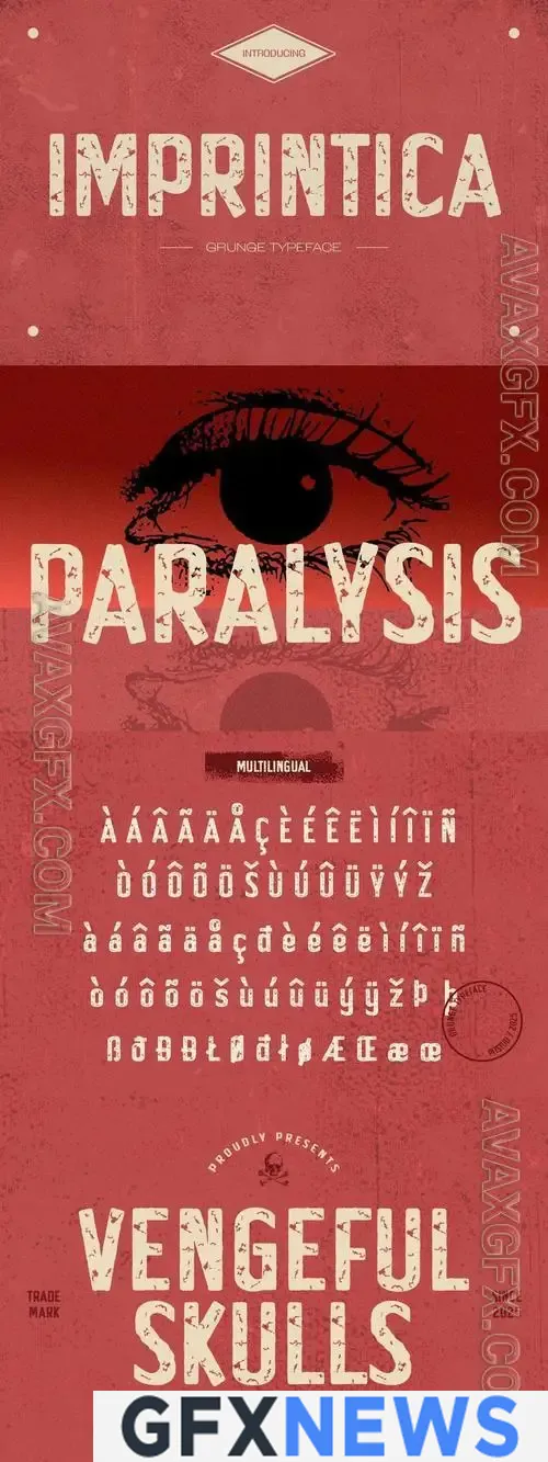 Imprintica - Distressed Vintage Font PSTYAAP