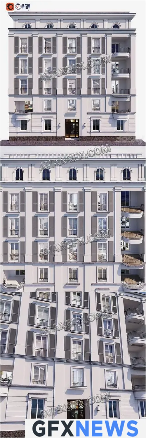 Facade for background 11 - 3D Model