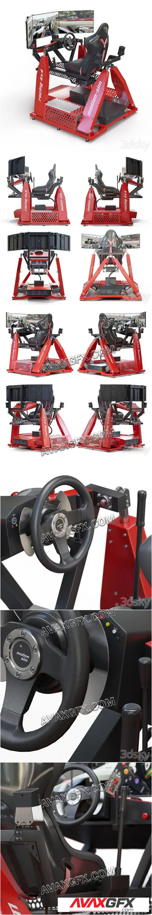 Racing Game Simulator motion sim - 3D Model