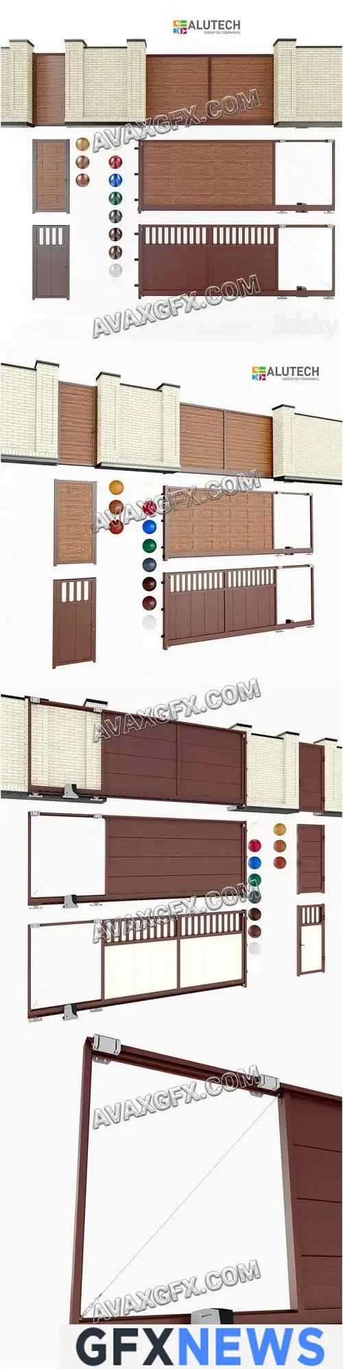 Gate alutech 1 - 3D Model