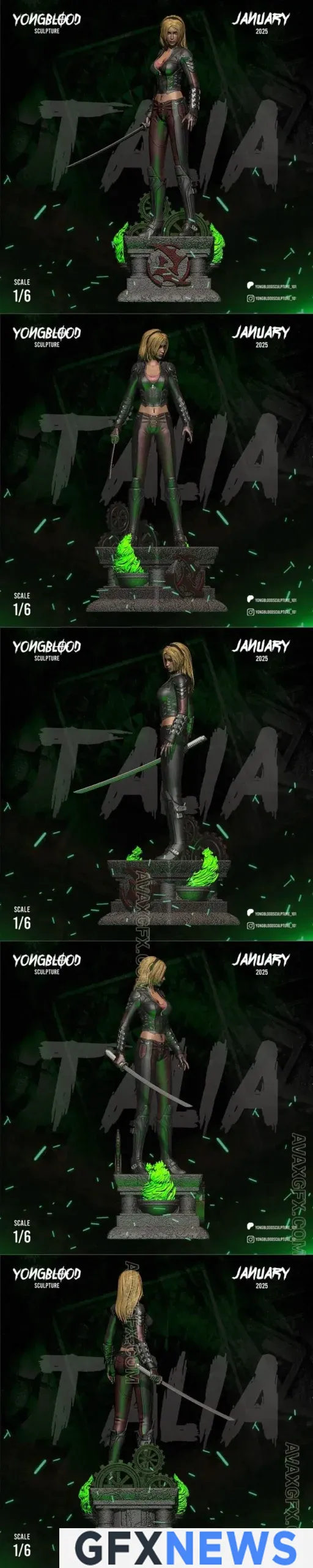 Yongblood Sculpture - Supergirl - 3D Model