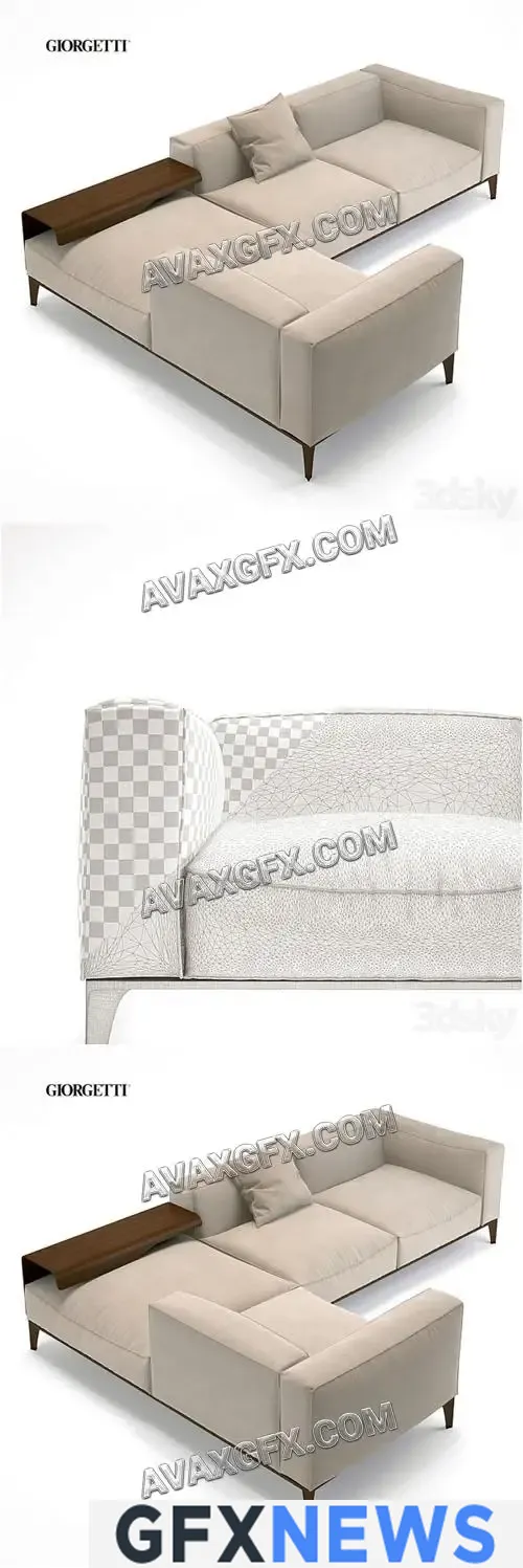 Giorgetti aton corner - 3D Model