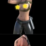 Black Widow Topless gun pose - STL 3D Model