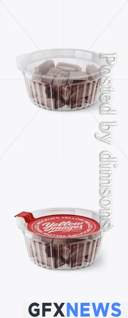 Opened Kraft Paper Box Mockup - Half Side View (High-Angle Shot) 27987