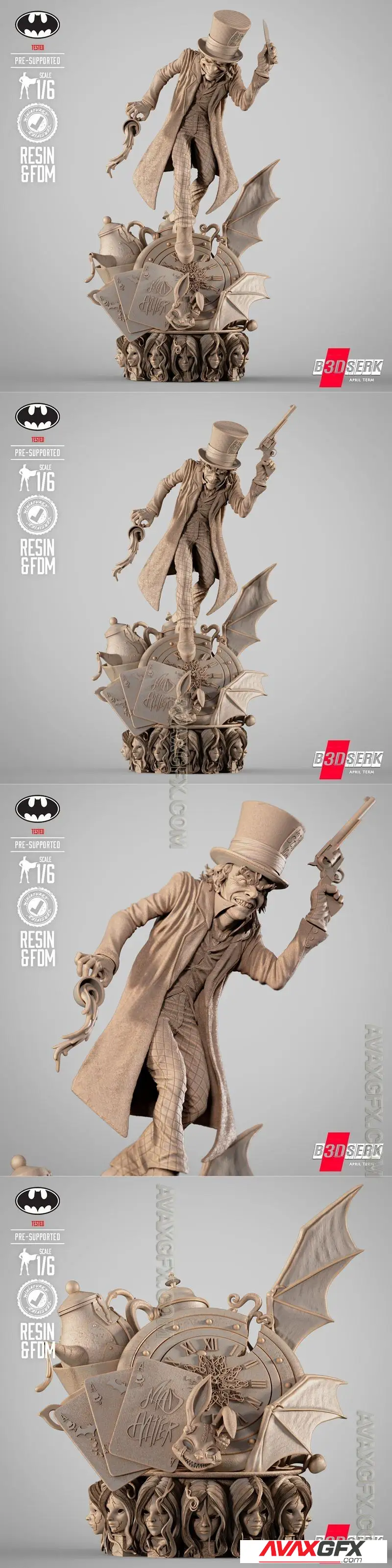 B3DSERK - Mad Hatter Sculpture - STL 3D Model