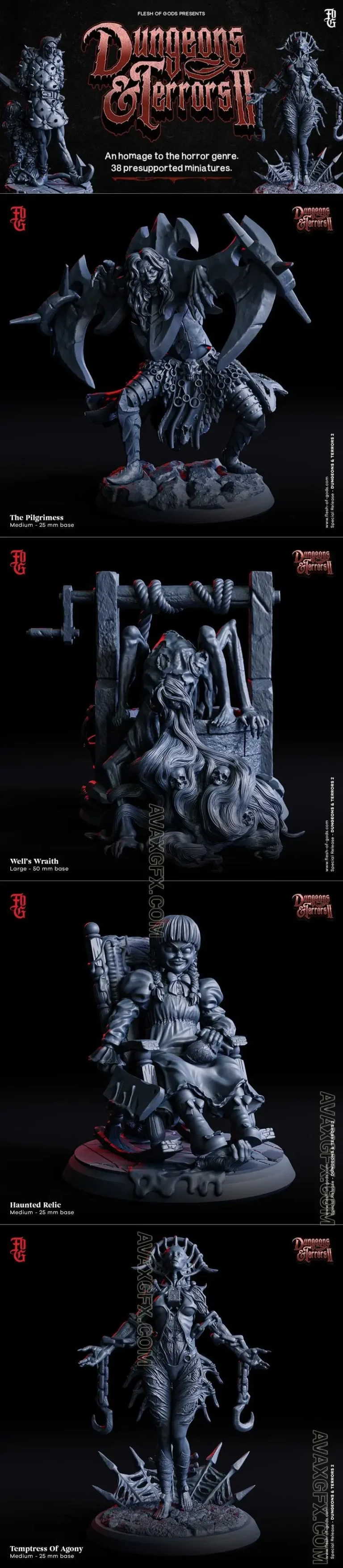 Flesh of Gods - Dungeons & Terrors Vol.2 - STL 3D Model