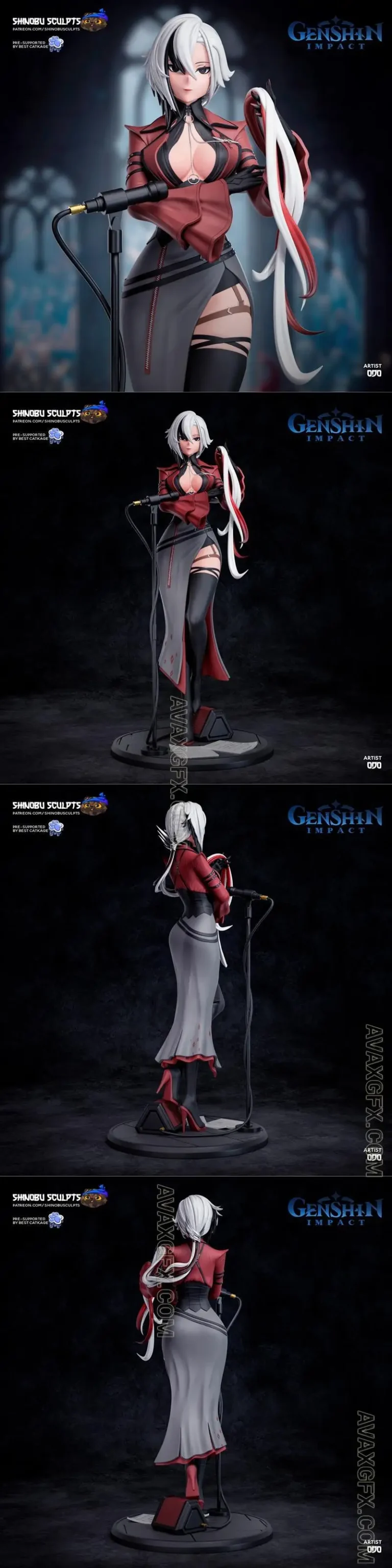 Shinobu Sculpts - Genshin Impact - Arlecchino - STL 3D Model