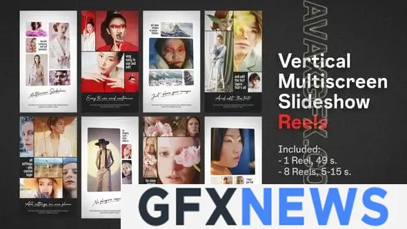 Vertical Multiscreen Slideshow Reels 57972781