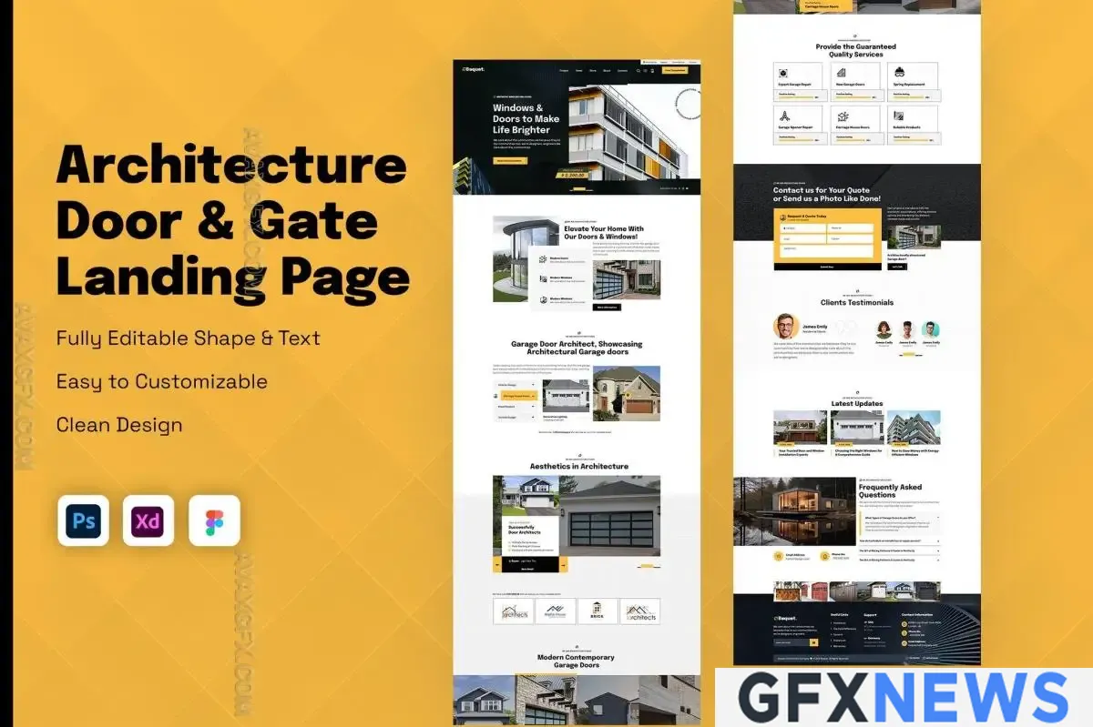 Architecture Door Landing Page