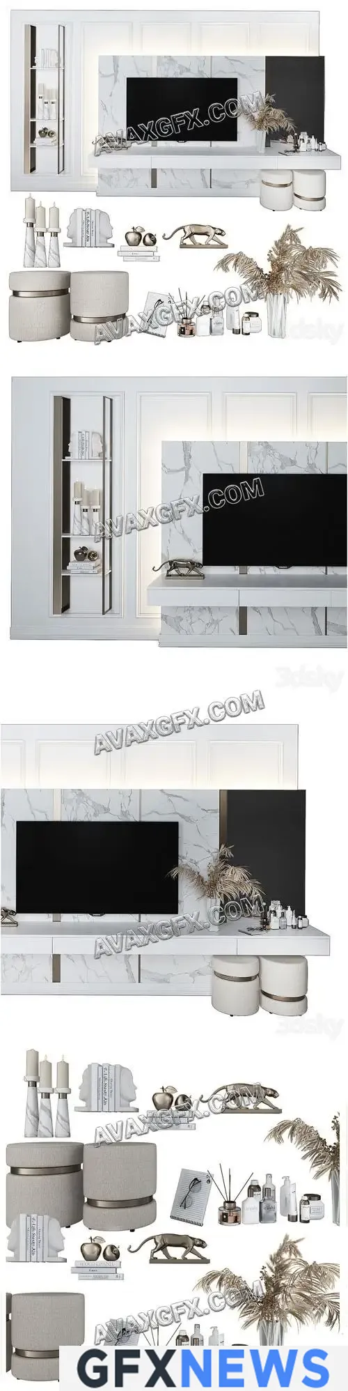 Dressing table and TV stand_12 - 3D Model