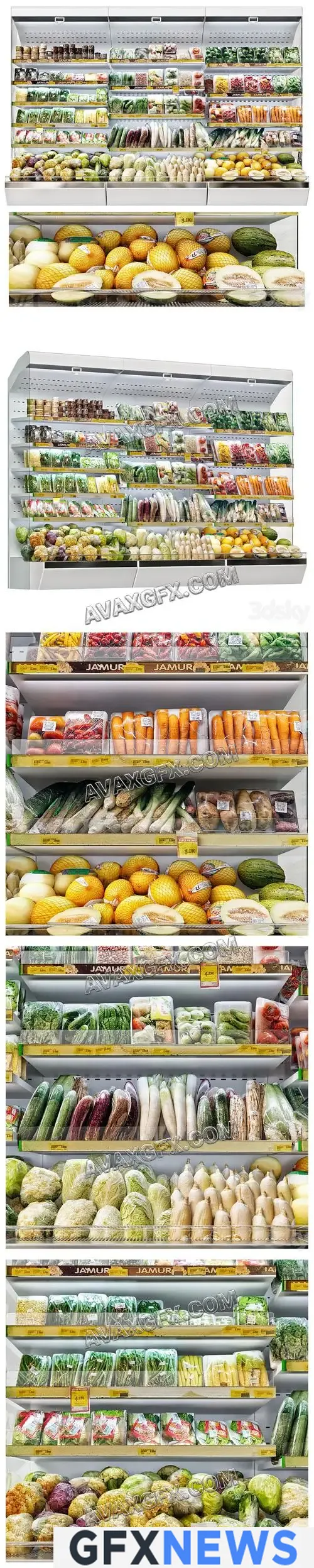 Vegetable market - 3D Model