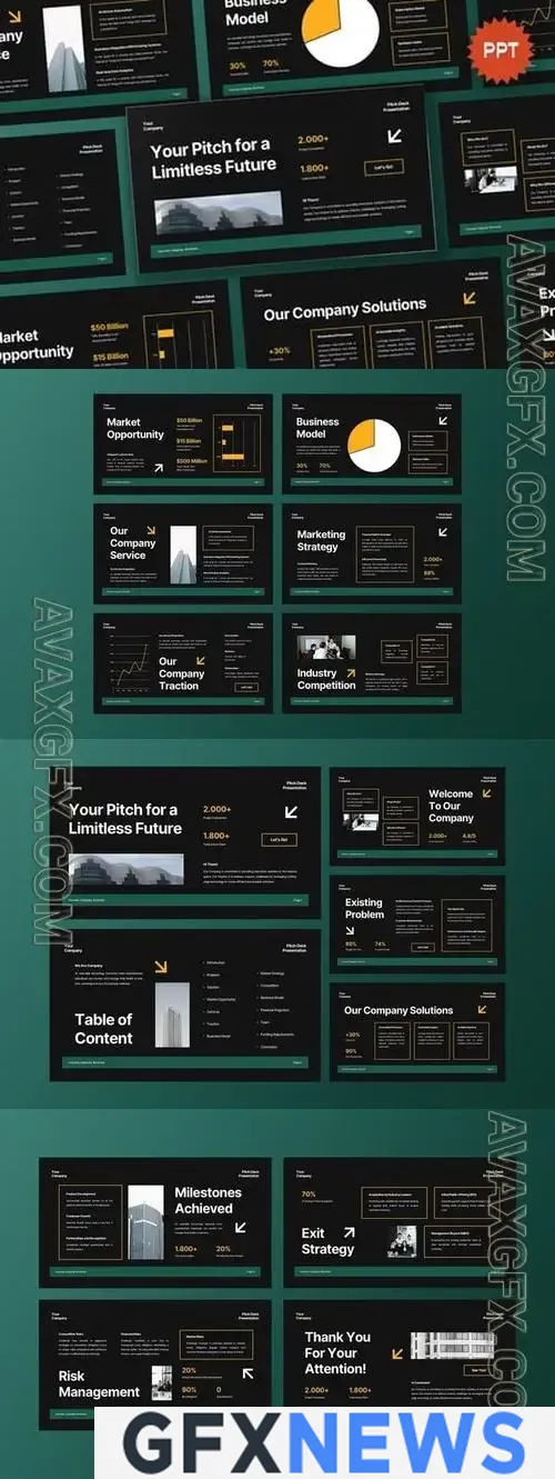 Black Gradient Project Proposal PPT