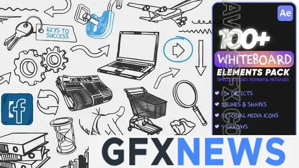 Whiteboard Elements Pack 57954767