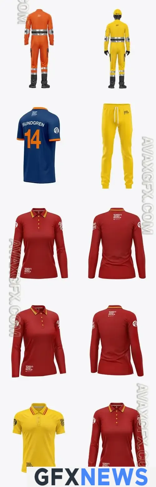 10 Apparel Mockup Bundle 17 by Yellowimages