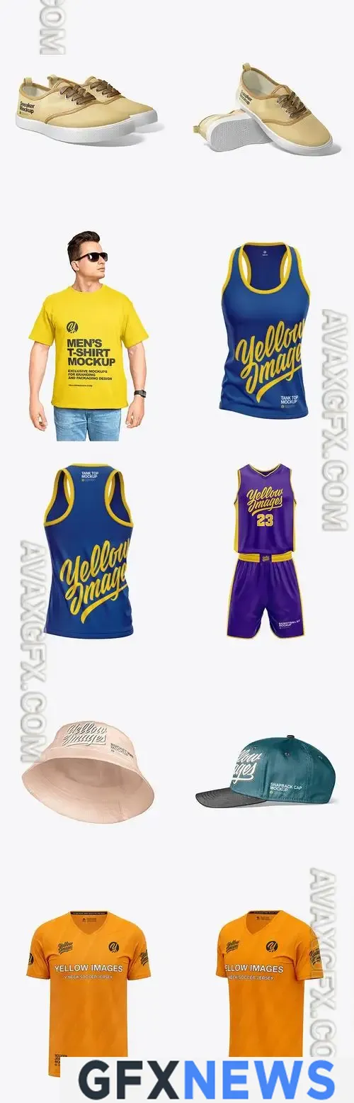 10 Apparel Mockup Bundle 21 - Yellowimages