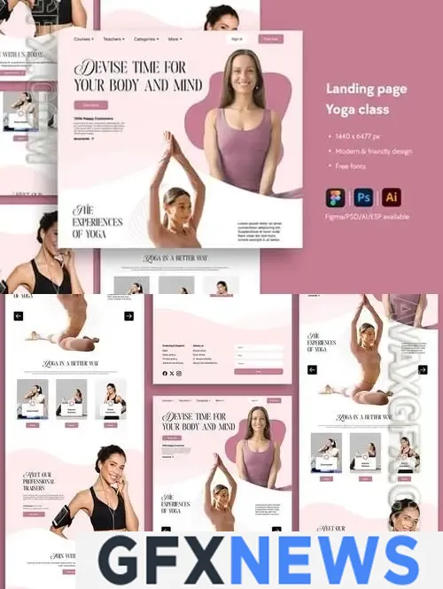 Yoga Class Website Landing Page 2BDFMML