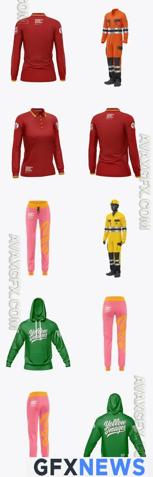 10 Apparel Mockup Bundle 15 - Yellowimages