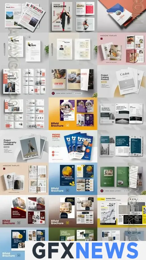 24 Indesign Templates Bundle 7 2025