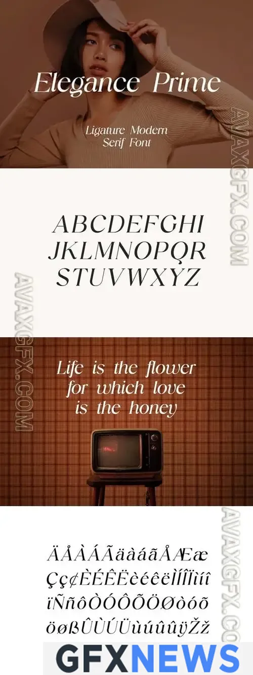 Elegance Prime Modern Serif Font ZQBBETL