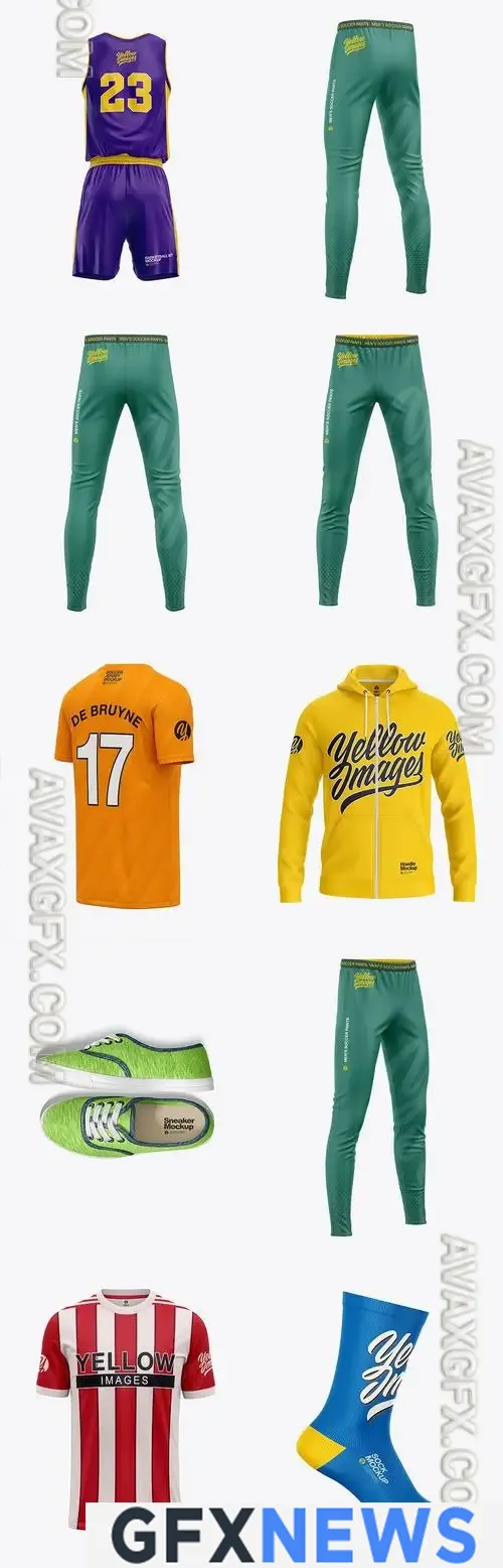 10 Apparel Mockup Bundle 22 - Yellowimages