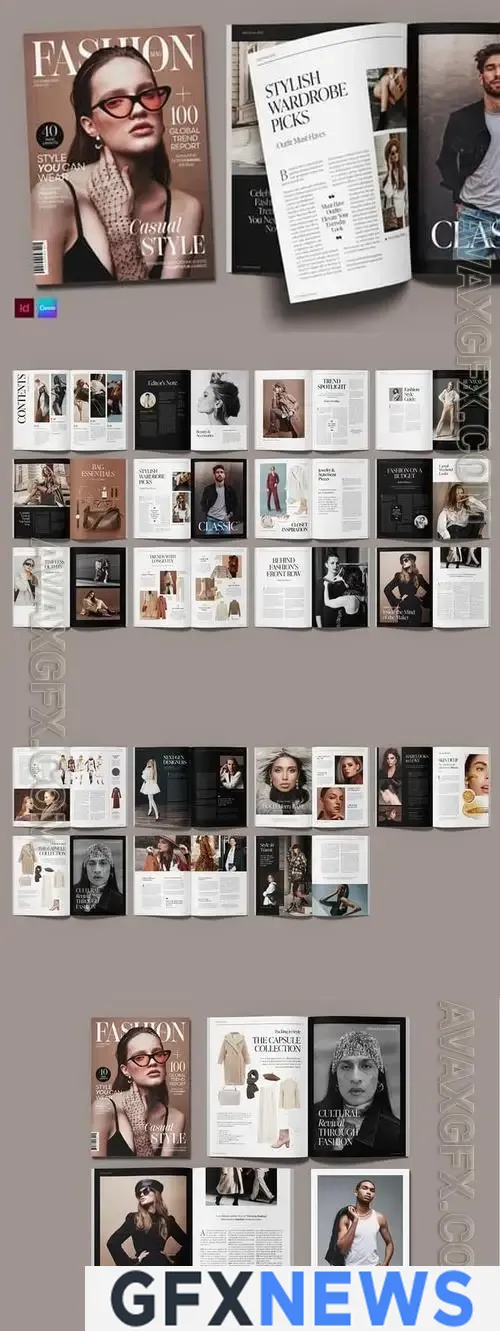 Fashion Magazine Template 6MBR5PS