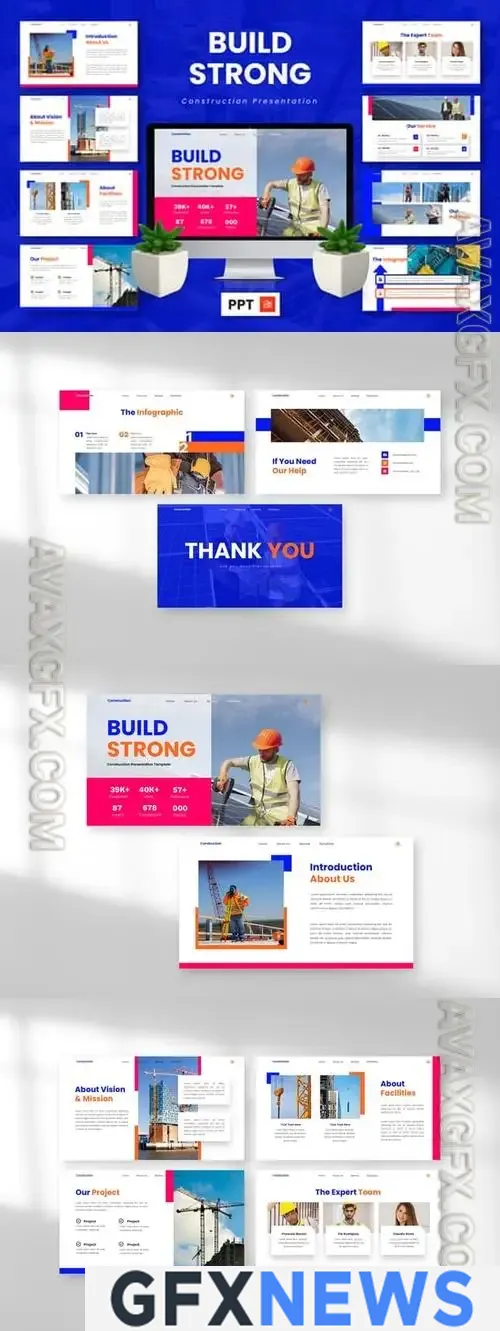 Build Strong - Construction Powerpoint VTUVMM8