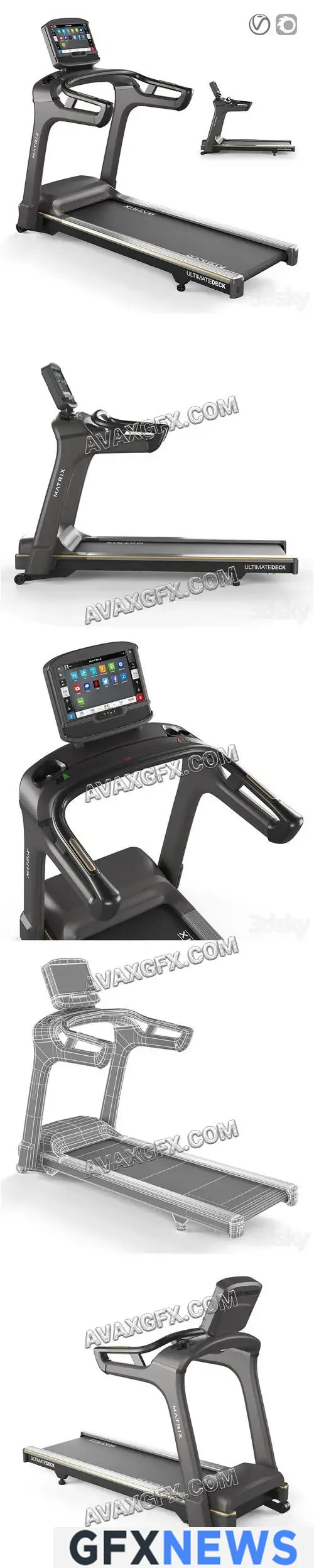 Treadmill Matrix T75 XIR - 3D Model