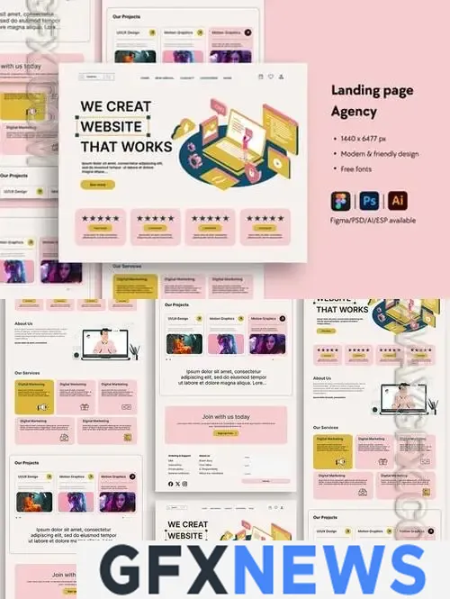 Business Agency Website Landing Page 7BJUWXU