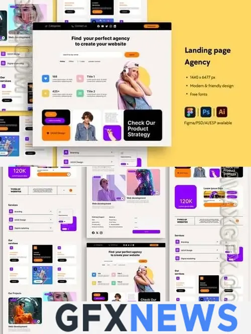 Business Agency Website Landing Page XN78T62