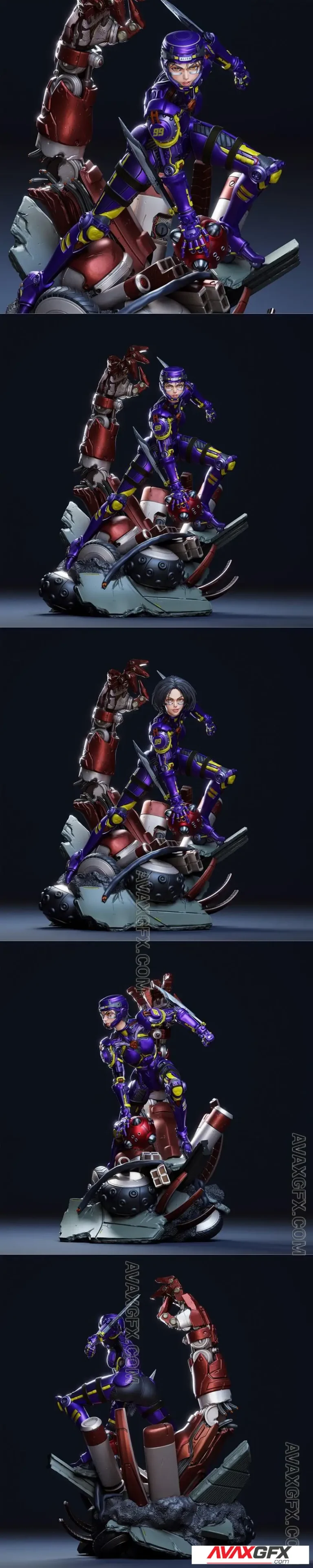 CA 3D Studios - Alita - STL 3D Model