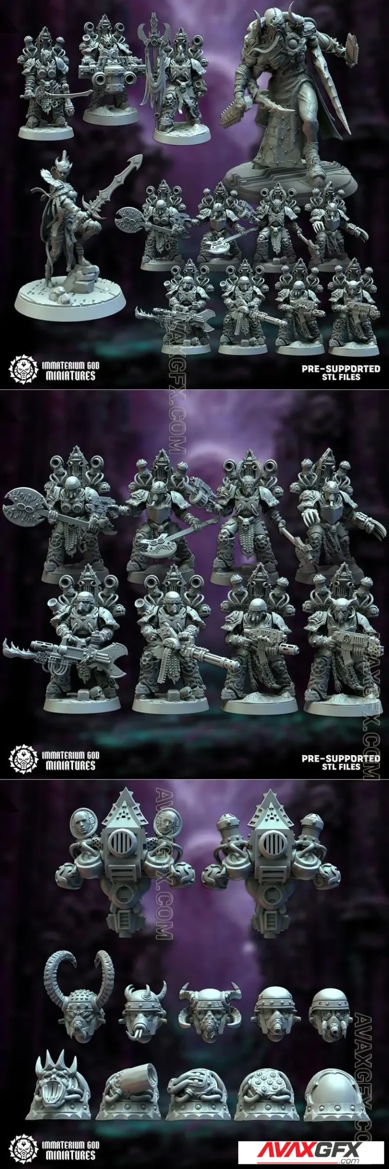 Immaterium God Miniatures - Citadel of Pain Vol.3 - STL 3D Model
