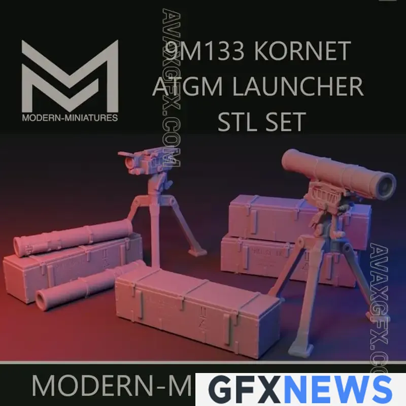 9M133 Kornet Set - 3D Model
