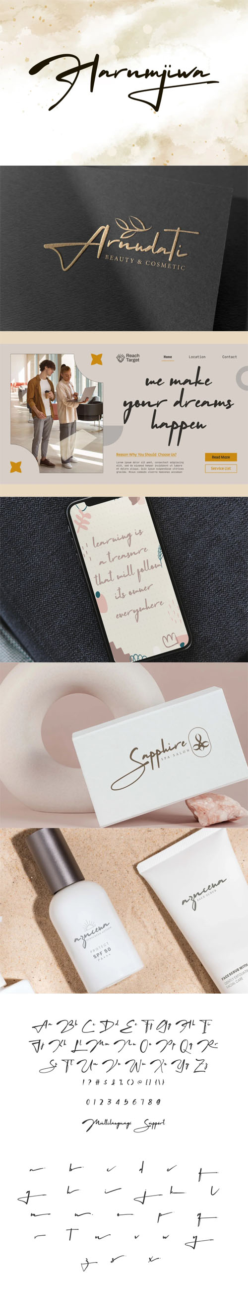 Harumjiwa - Beautiful Handwriting Signature Font