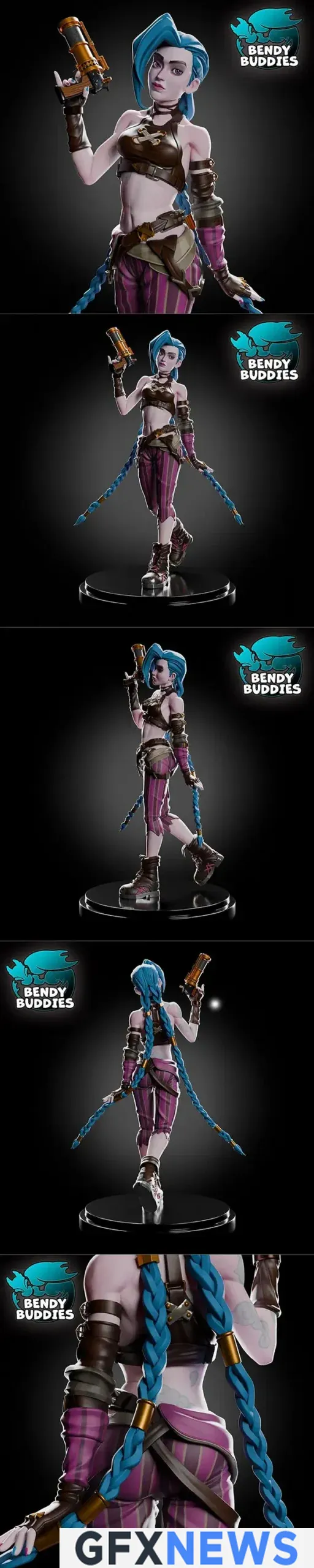 Jinx Fanart – Arcane – 3D Print