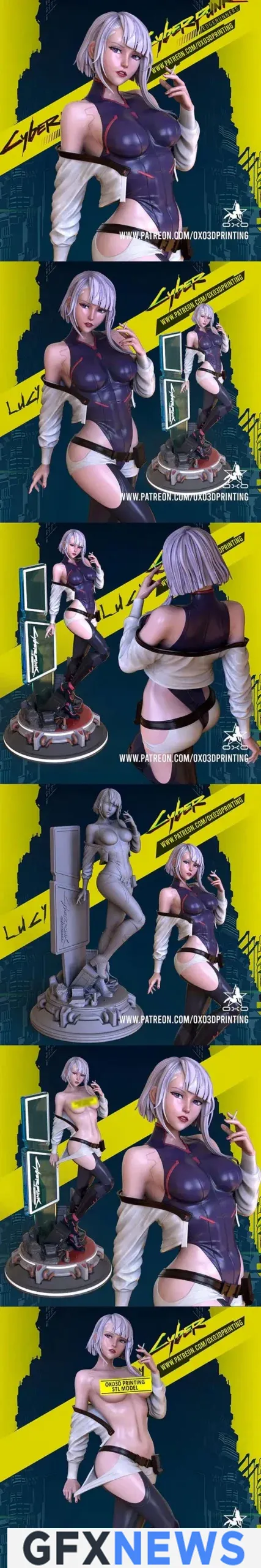 OXO3D – Lucy – CyberPunk Edge Runners – 3D Print