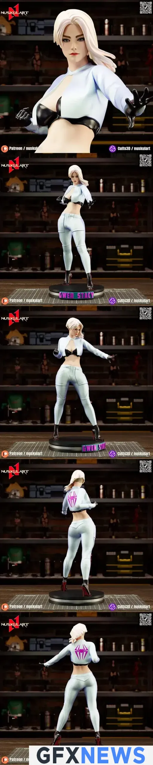 Spider Gwen Stacy – Across the Spider Verse – Collectible Rare Model – 3D Print