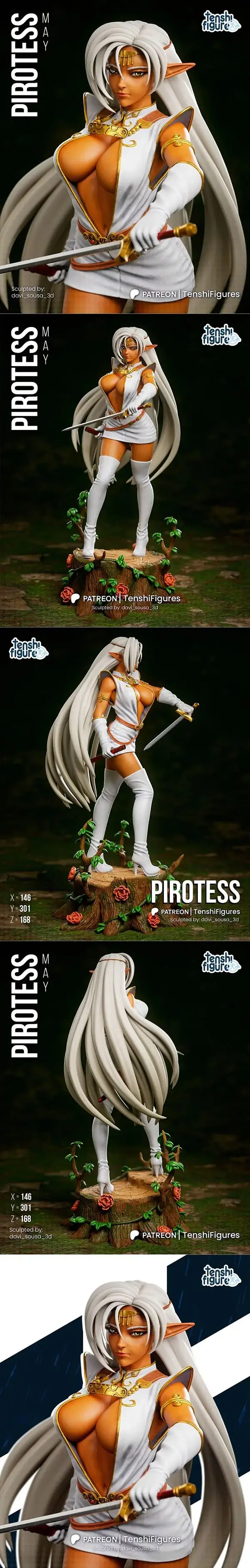 Tenshi Figures – Lodoss War – Pirotess – 3D Print