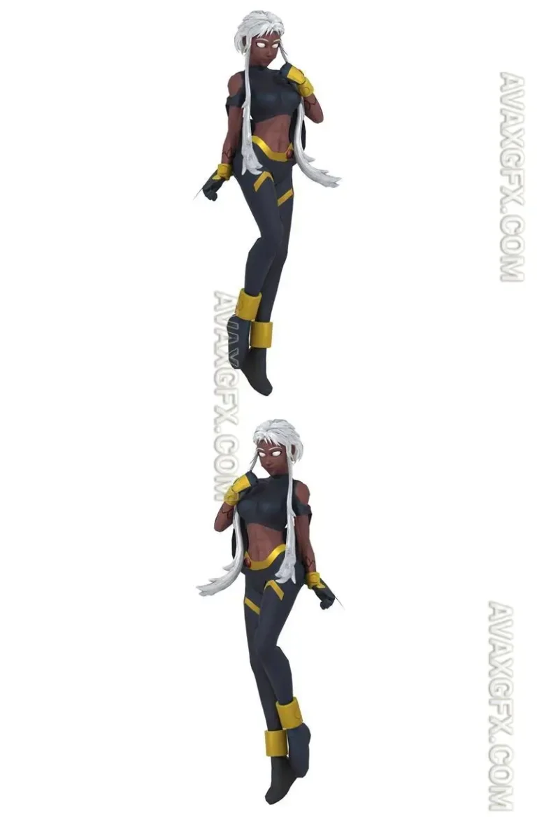 Storm 90s onslaught suit lowpoly game model - STL 3D Model