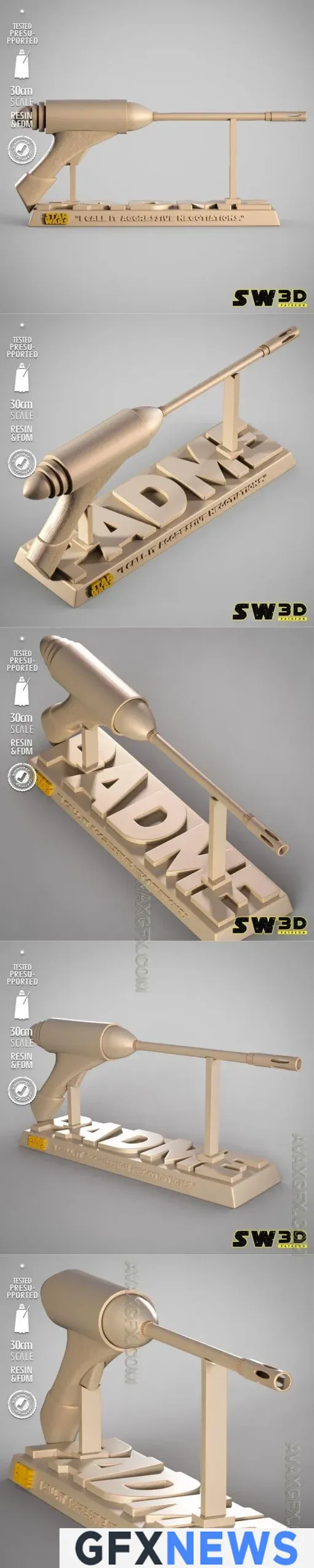 SW3D - Princess Padme Sculpture - STL 3D Model