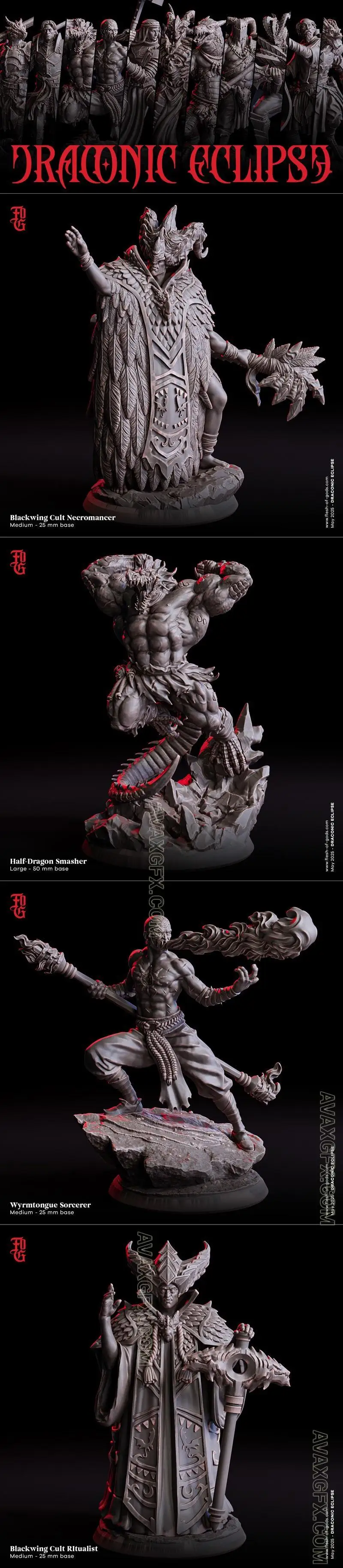 Flesh of Gods - Draconic Eclipse May 2025 - STL 3D Model