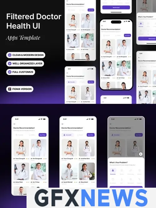 Filtered Doctor Health UI Apps Template