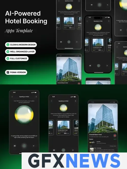 AI-Powered Hotel Booking Apps Template