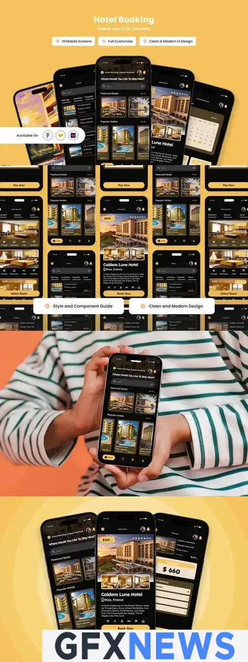 Solvora – Hotel Booking Mobile App Design Template