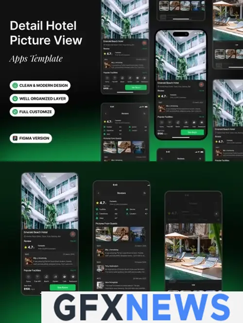 Detail Hotel Picture View Apps Template