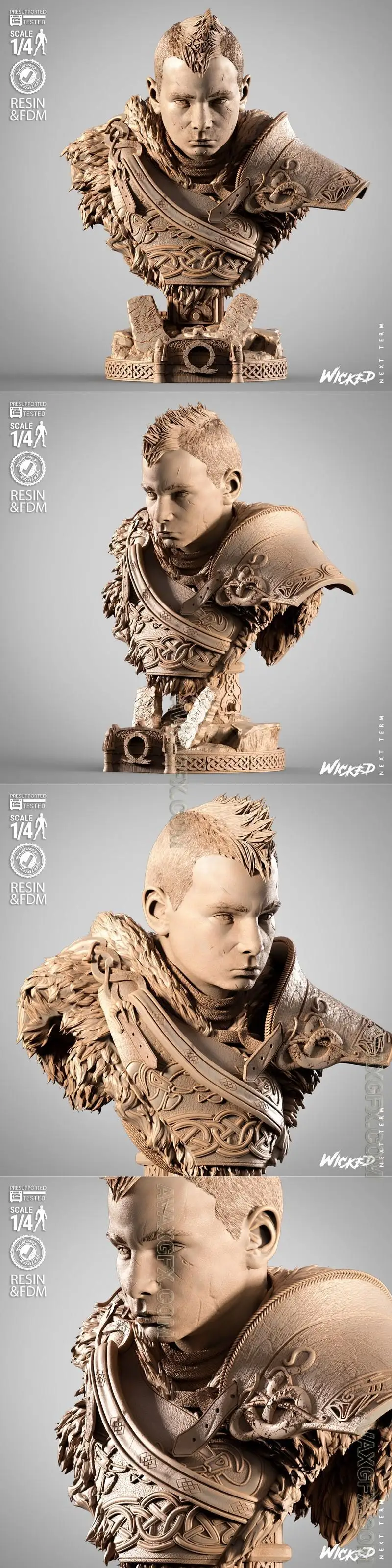 WICKED - Atreus Portrait Bust - STL 3D Model